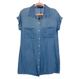 Zilcremo Denim Cuffed Sleeve Shirt Dress NWT- Size M