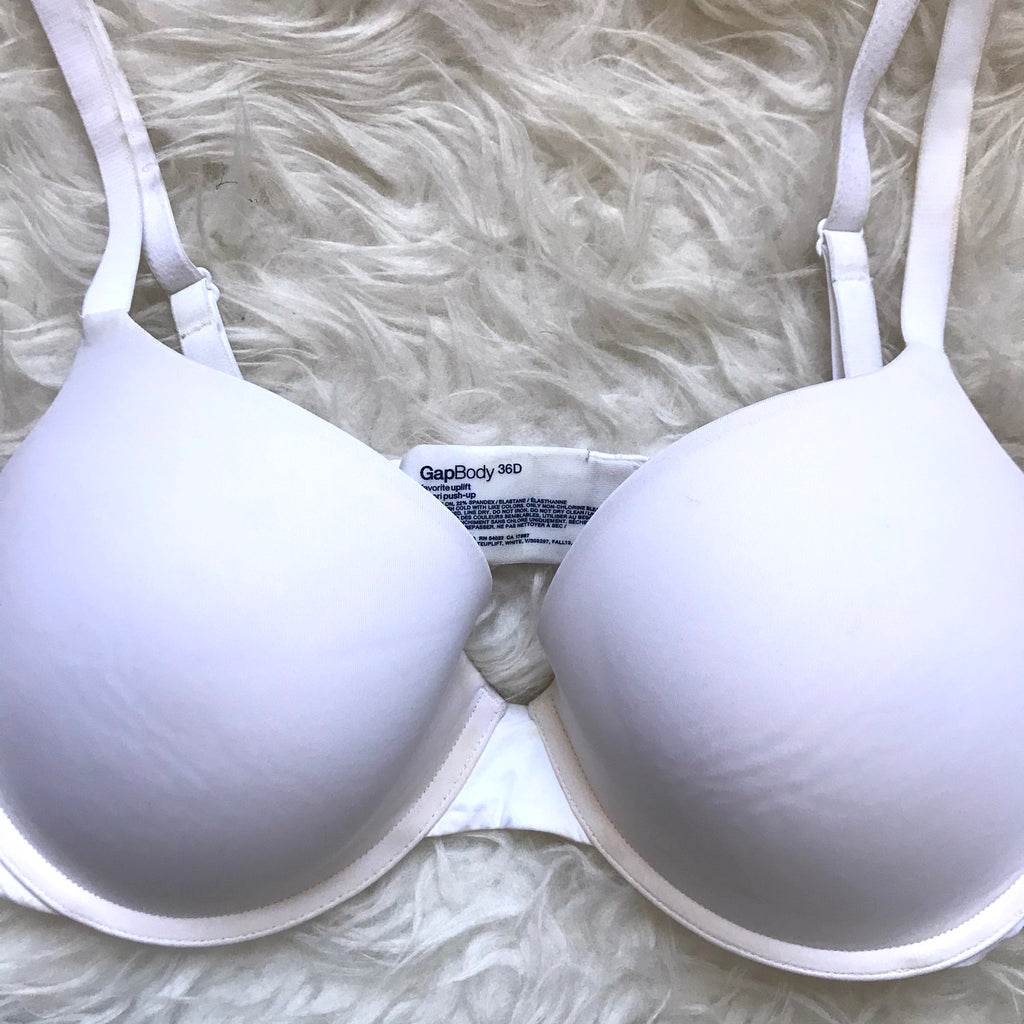 GapBody Favorite Uplift White Bra- Size 36D – The Saved Collection