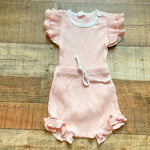 No Brand Ribbed Ruffle Onesie and Short Set- Size ~3-6M (sold as a set, see notes)