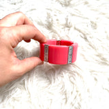 No Brand Hot Pink and Silver Stretchy Bracelet