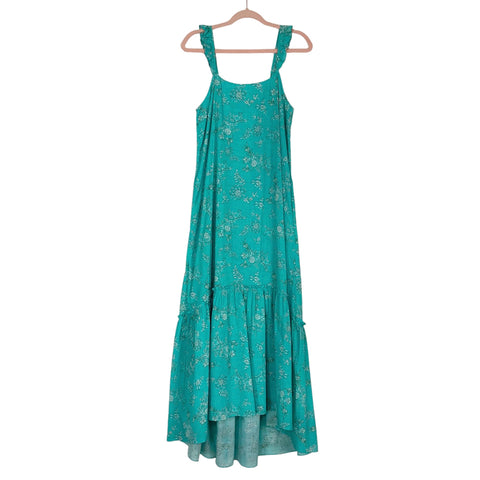 Celina Moon Turquoise Floral Maxi Dress- Size S