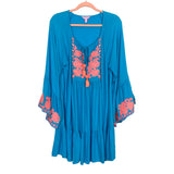 Lilly Pulitzer Turquoise and Neon Coral Embroidered Dress- Size L The Saved Collection Lilly Pulitzer Turquoise and Neon Coral Embroidered Dress- Size L The Saved Collection