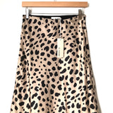 E.Ssue Leopard Print Satin Skirt NWT- Size S