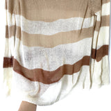 Goodnight Macaroon Striped Open Knit Thin Sweater- Size S