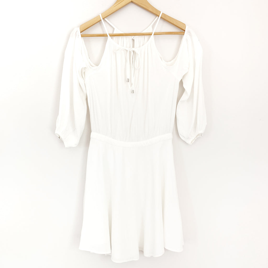 Lovers + Friends White Off the Shoulder Dress- Size S – The Saved Collection Lovers + Friends White Off the Shoulder Dress- Size S – The Saved Collection