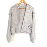 My Girls By Material Girls Light Grey Chenille Cardigan- Size S/M