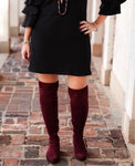 Vince Camuto Maroon Over the Knee Lace Up Boots- Size 8