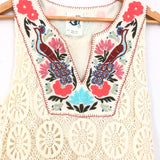 Mermaid Crochet Dress with Embroidery Detail- Size XS