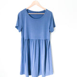 Jodifl Blue Pleated Waist Dress- Size S