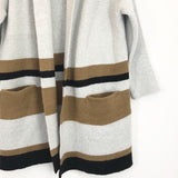 Dress Forum Los Angeles Striped Thick Cardigan with Hidden Pockets NWT- Size S/M