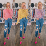 Endless Rose Yellow Sequin Top- Size XS