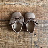 Elephantito Gold Sparkle Bow Ballerina Shoes- Size 2