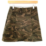 Olivaceous Camo Denim Button Up Mini Skirt NWT- Size S