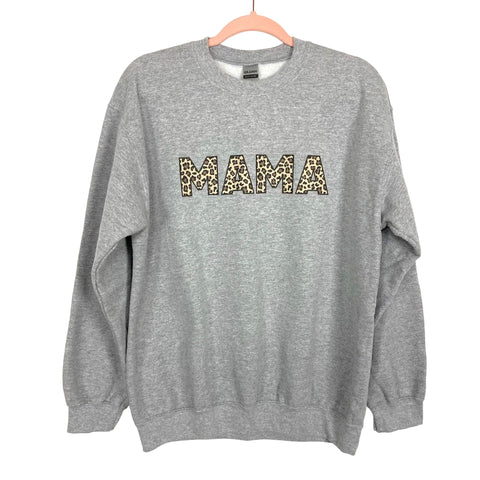 Gildan Heathered Gray Mama Sweatshirt- Size M