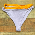 L*Space Purple and Orange Side Cut Out Bitsy Cut Bikini Bottoms NWT- Size L (we have matching top)