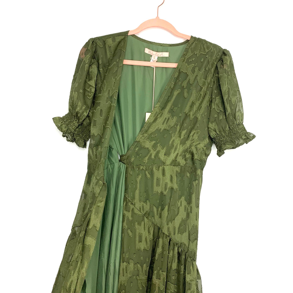 Hutch Green Hi/Low Wrap Dress NWT- Size S The Saved Collection Hutch Green Hi/Low Wrap Dress NWT- Size S The Saved Collection
