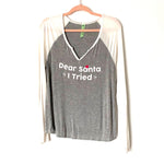 Honeydew “Dear Santa” Long Sleeve Top- Size XL
