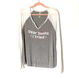 Honeydew “Dear Santa” Long Sleeve Top- Size XL