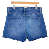 Madewell High Rise Button Fly Raw Hem Jean Shorts- Size 32