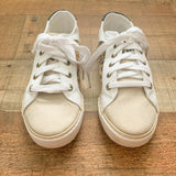 Marley Lily White/Tan/Black/Animal Print Monogramed Sneakers- Size 7 (See Notes)