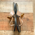 Kellparker Tan Faux Leather Sandals- Size 7 (NEW CONDITION)