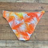 Fig Leaves Orange and Yellow Print Bikini Bottom- Size 16 (BOTTOMS ONLY)