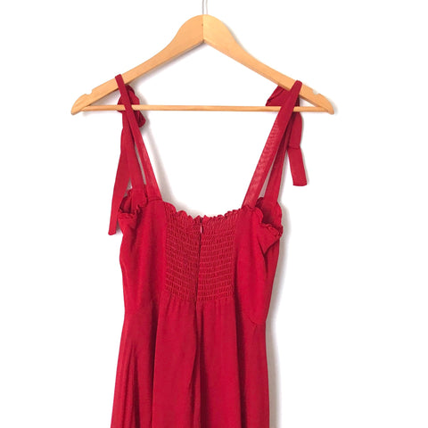 christine ruffle detail mini dress Reformation Red Ruffle Hem Christine Mini Dress- Size 0 – The Saved  Collection