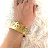 Alisa Michelle Gold "Do What You Love Love What You Do" ~1" Bangle