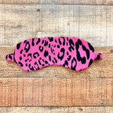 No Brand Fuchsia/Black Animal Print Padded Sleep Mask
