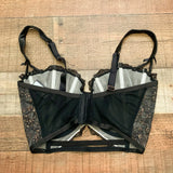 Figleaves Black/Copper Mila Lurex Underwired Balcony Bra NWT- Size 34I