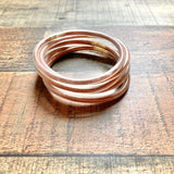 No Brand Coral Glitter Set of Five Jelly Bracelets