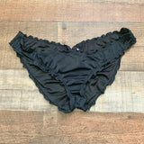 Victoria's Secret Black Back Ruched Swim Bottoms- Size M