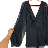 DO+BE Black Metallic Romper NWT- Size S