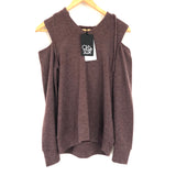 Chaser Maroon Cold Shoulder Hooded Sweater NWT- Size XS