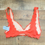 J Crew Scalloped Padded Bikini Top- Size S (TOP ONLY)