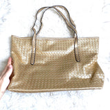 No Brand Gold Weaved Large Hand Bag