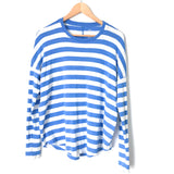 Aerie Long Sleeve Blue and White Striped Top - Size S
