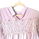 Fashion Union Purple Babydoll Crochet Blouse- Size 6 (see notes)