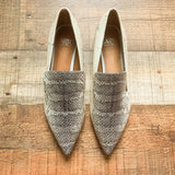 Franco Sarto Snakeskin Print Leather Loafers- Size 6.5 (LIKE NEW)