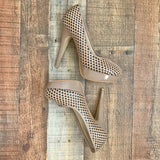 Top Moda Nude and Black Platform Stilettos- Size 8 (Great Condition)