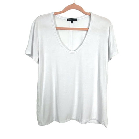 Gibson White Round Neck Top- Size M