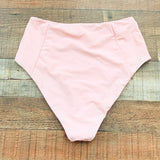 Cupshe Pink High Waisted Bikini Bottoms- Size M (BOTTOMS ONLY, we have matching top)