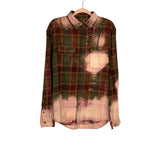 No Brand Tie-Dye LV Glitter Back Button Up Flannel- Size M