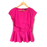 Halogen Bright Pink Bow Detail Top- Size S