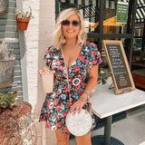 Majorelle Floral Faux Belted Dress- Size S