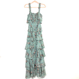 Storia Ruffle Tiered Floral Maxi Dress- Size S