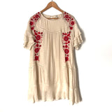 Umgee Embroidered Ruffle Sleeve Dress- Size S