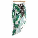 Venus Animal Print Shorts with Palm Print Wrap Skirt- Size S