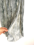 Grey State Striped Cotton-Linen Pants with High Side Slits- Size ~S
