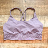 Lululemon Mauve Padded Cris-Crossed Strappy Back Sports Bra- Size 12